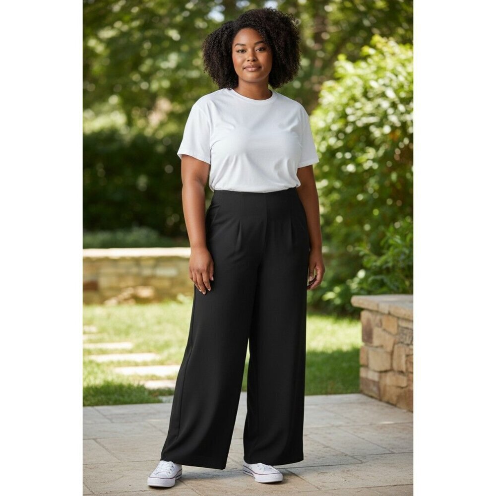 Susan Graver Knit Pull-on Pants black size 2XP